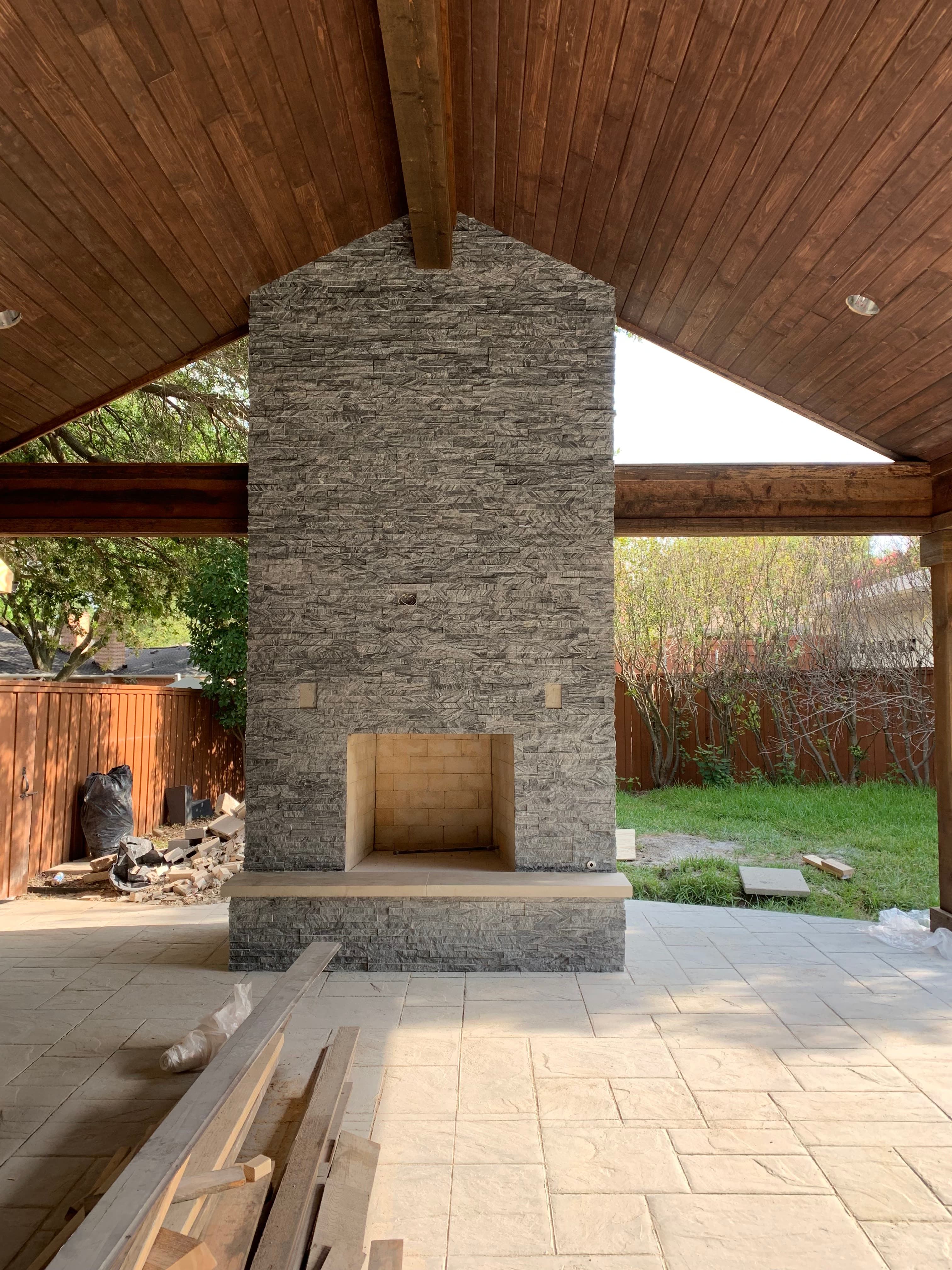 Fireplace Interior View by Titan Built Outdoors