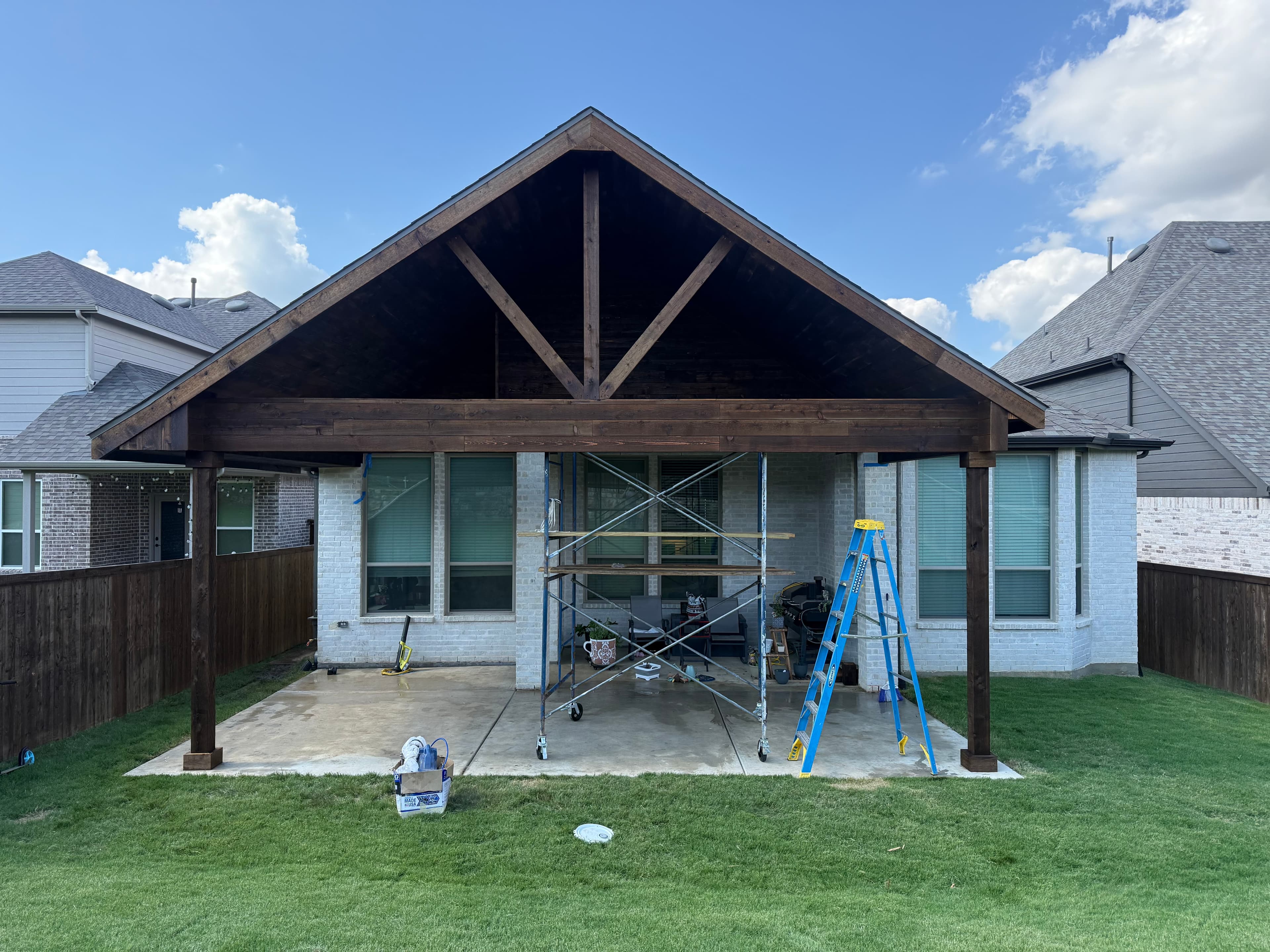 Gable Patio Cover Framing by Titan Built Outdoors