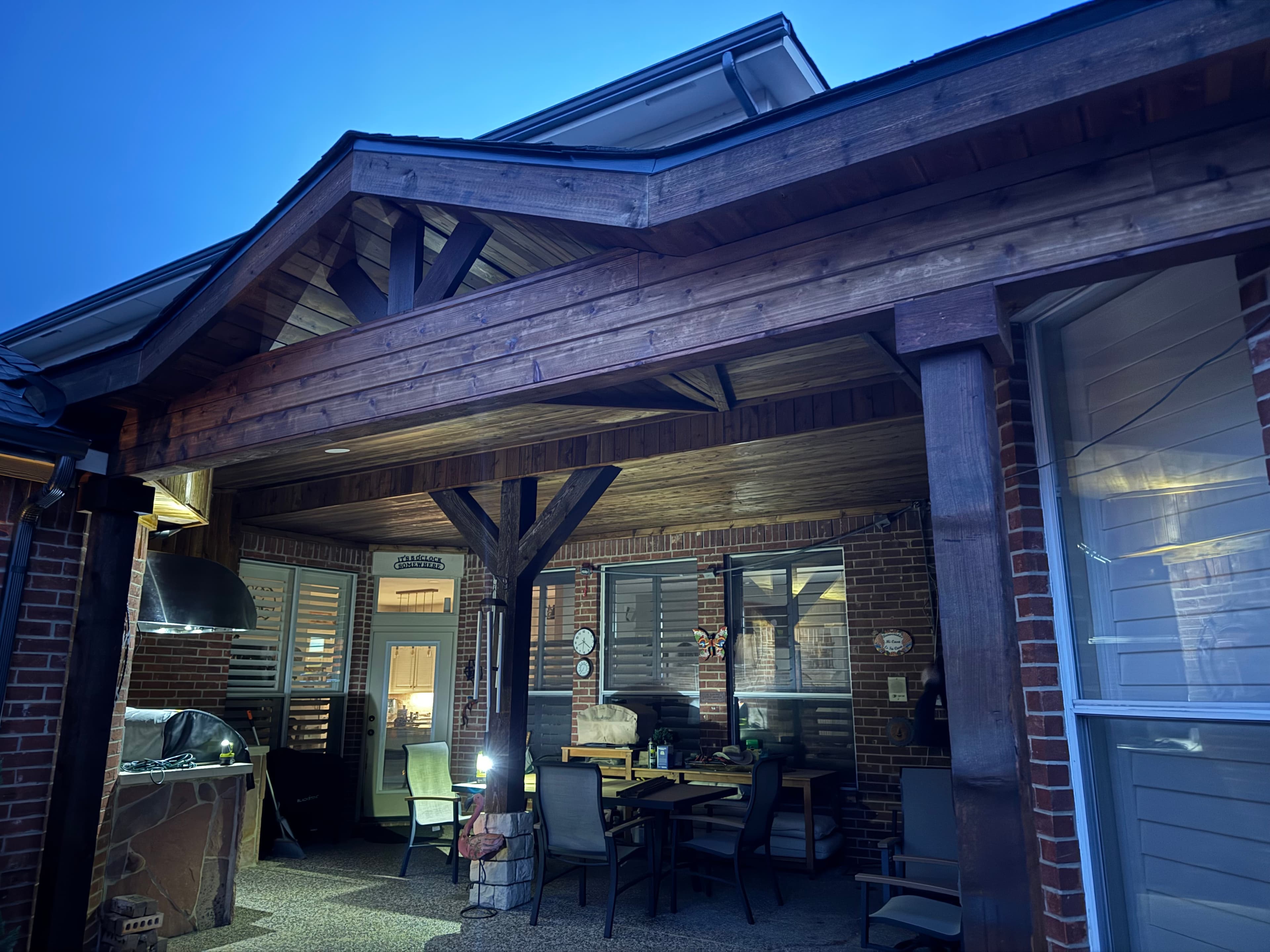 Night Patio Cover by Titan Built Outdoors