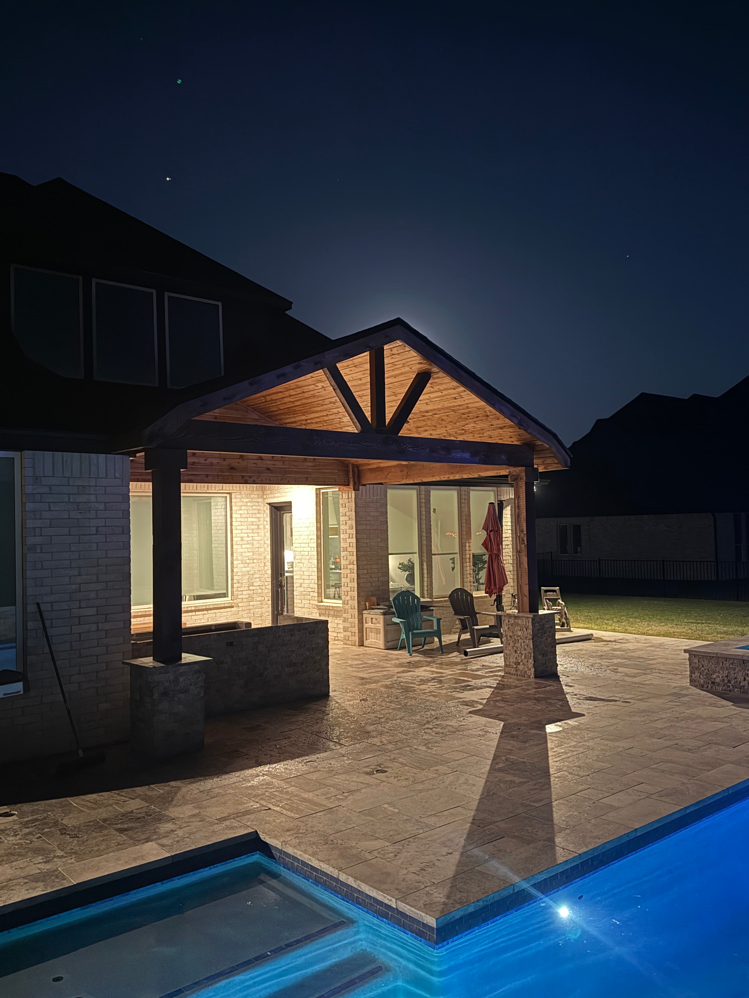 Night Patio Cover by Titan Built Outdoors