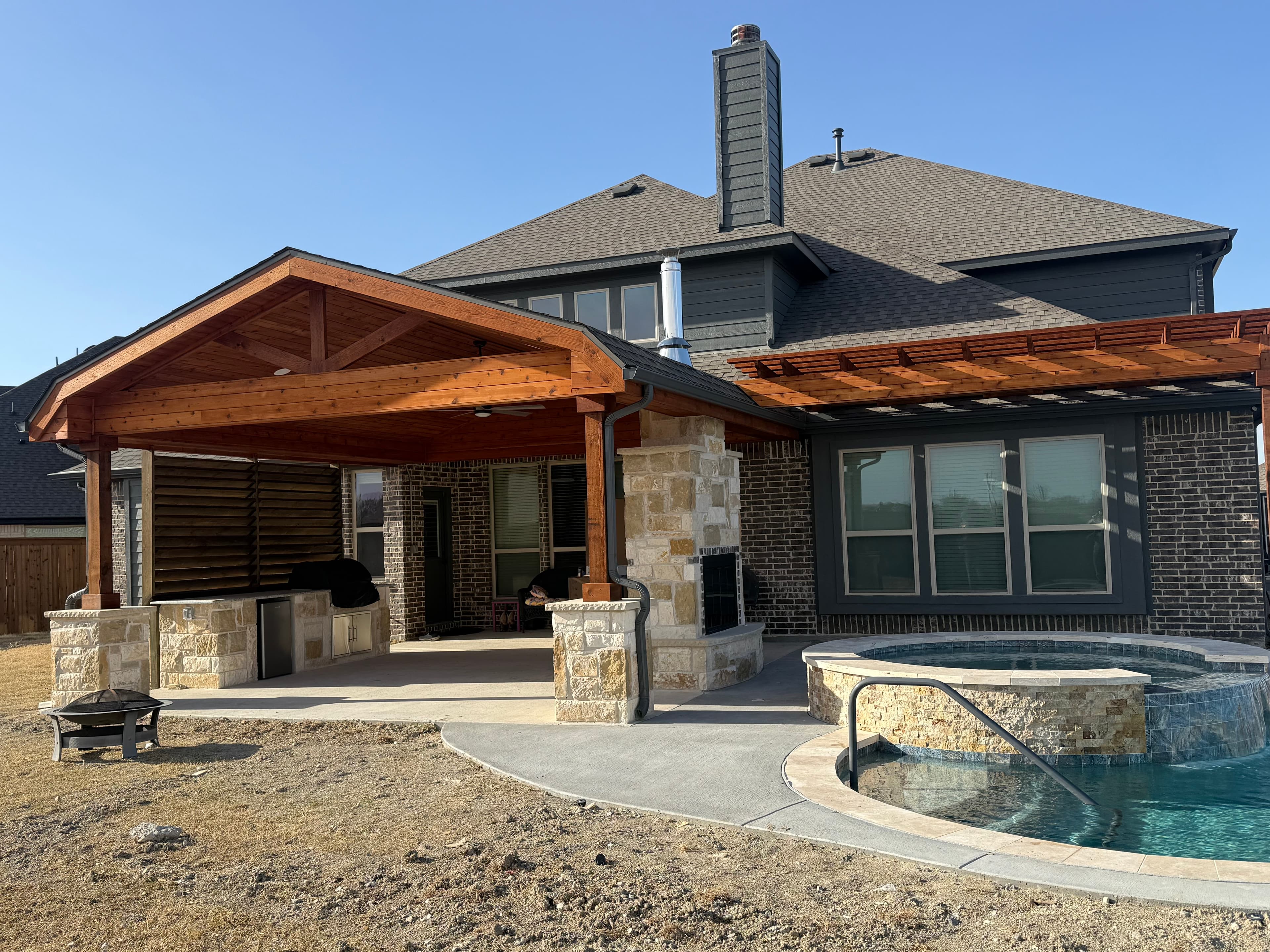 Wood Ceiling Fan Detail by Titan Built Outdoors