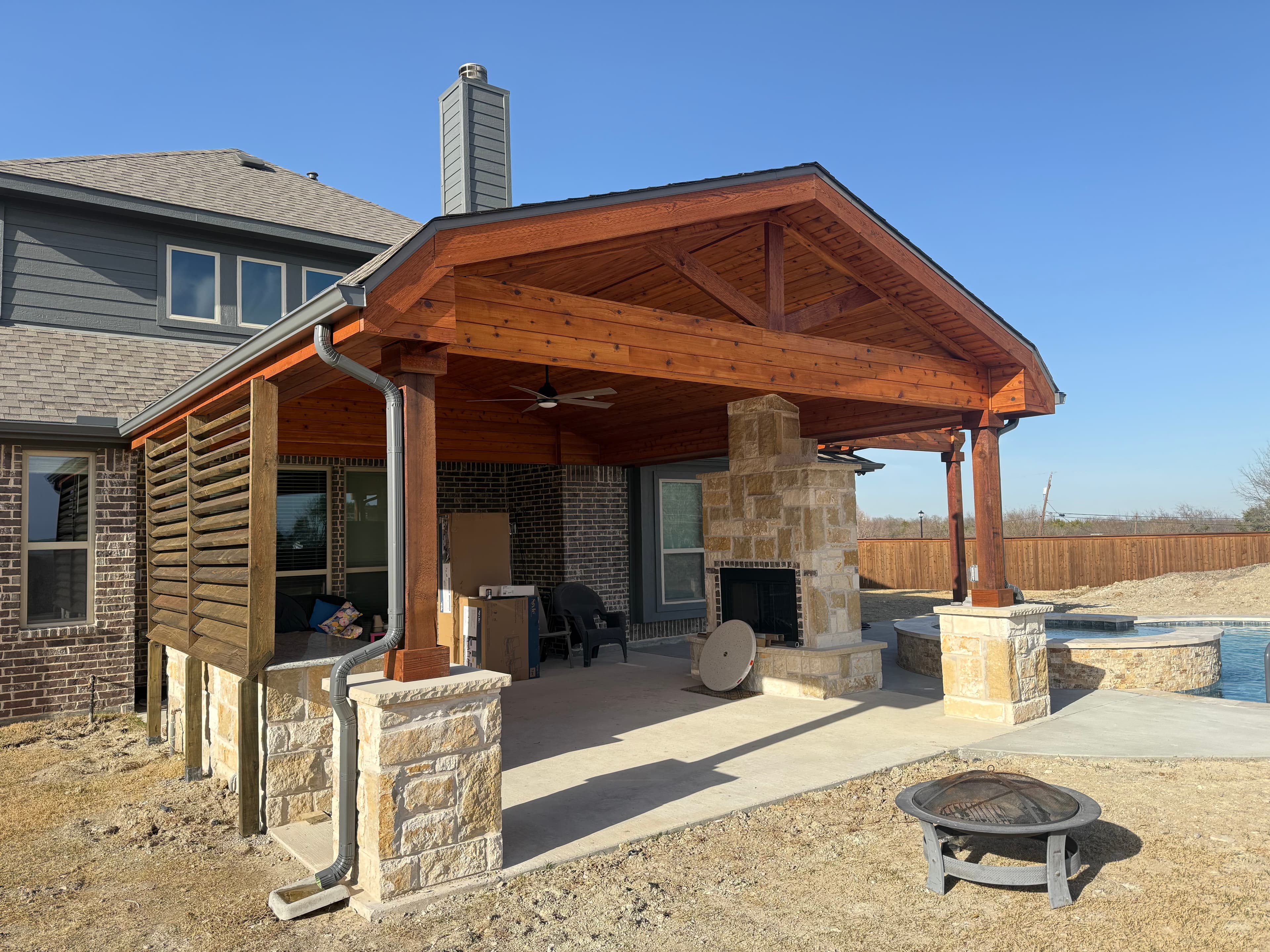 Front gable patio cover